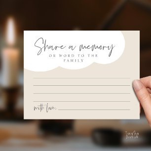 Postale Carte de souvenir de service funéraire, partager u