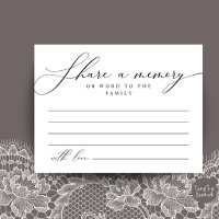 Carte de souvenir de service funéraire, partager u