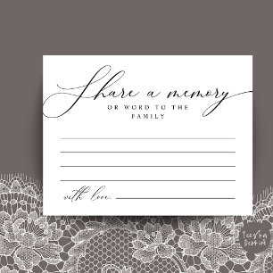 Postale Carte de souvenir de service funéraire, partager u