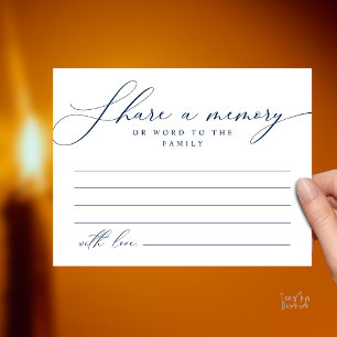 Postale Carte de souvenir de service funéraire, partager u
