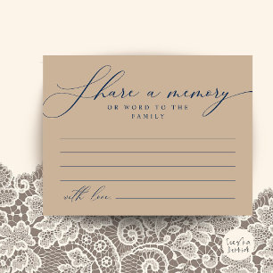 Postale Carte de souvenir de service funéraire, partager u