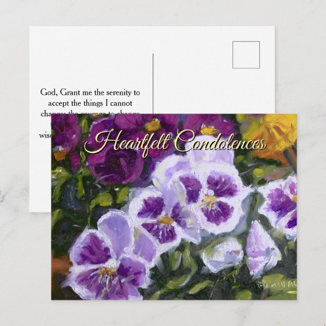 Postale Carte de souvenir et de commémoration Violet Vert  (Devant / Derrière)