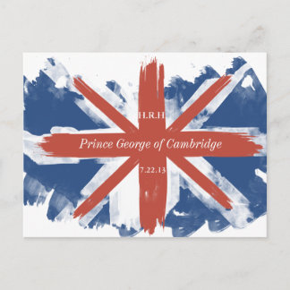 Postale Carte de souvenir Prince George de Cambridge