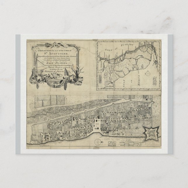 Postale Carte de St. Augustine Florida (1764) (Devant)