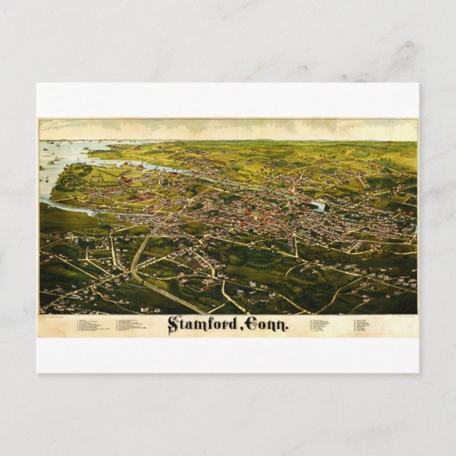 Postale Carte de Stamford (Connecticut) de Burleigh (1883) (Devant)