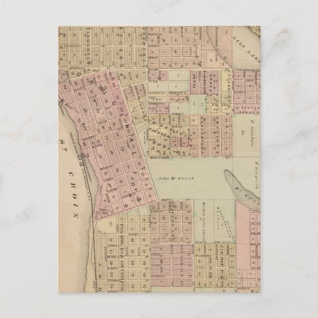 Postale Carte de Stillwater, comté de Washington, Minnesot (Devant)