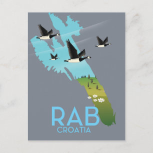 Postale Carte de style vintage Rab Coratia