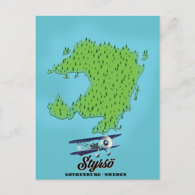Postale Carte de Styrsö Göteborg Suède (Devant)
