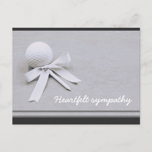 Postale Carte de Sympathie Golf pour un golfeur avec balle (Devant)