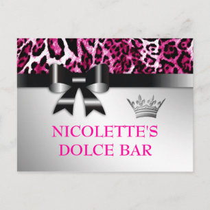 Postale Carte de table 311 Bowlicious Hot Pink Leopard