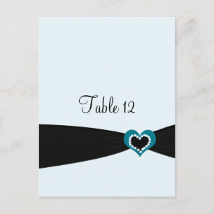 Postale Carte de table à ruban noir