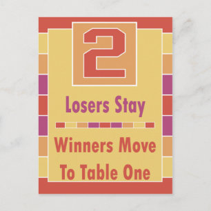 Postale Carte de table Bunco Grandes Colorées #2