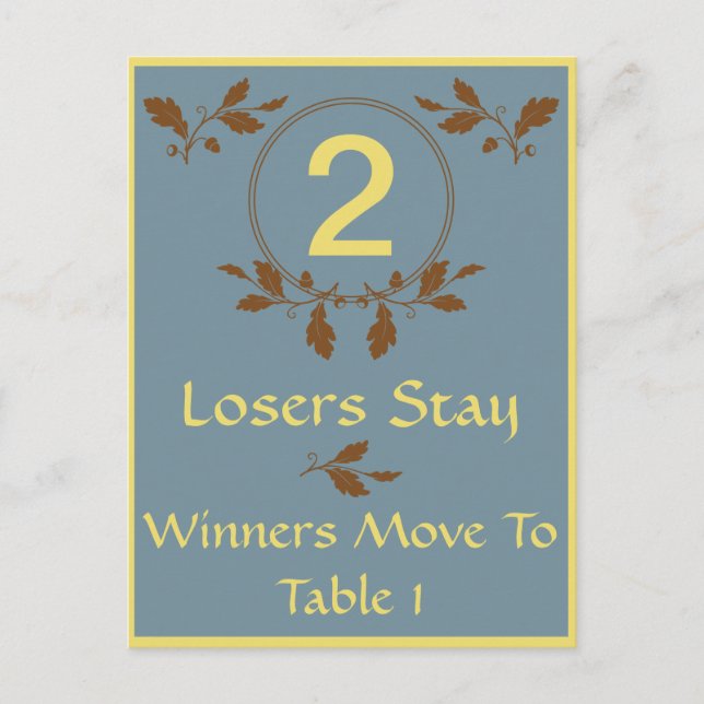 Postale Carte de table Bunco-Leaves Fall N° 2 (Devant)