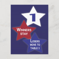 Carte de table Bunco Red, White et Blue Stars #1