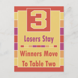 Postale Carte de table Bunco Stripes Colorée #3