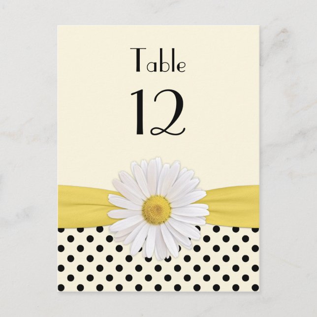 Postale Carte de table Daisy Polka Dot Special Occasion (Devant)