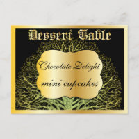 Carte de table de buffet de desserts ou de bonbons