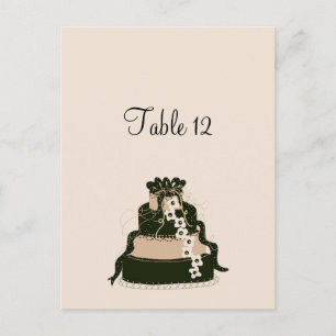 Postale Carte de table de mariage au chocolat