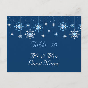 Postale Carte de table de mariage hivernal
