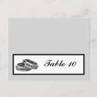 Carte de table écrite Son/Sa Alliance de mariage d