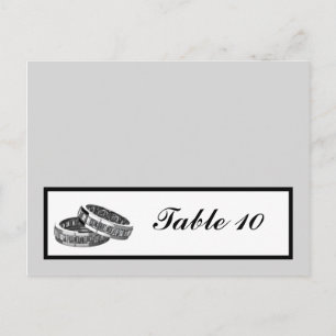 Postale Carte de table écrite Son/Sa Alliance de mariage d