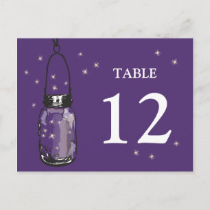 Postale Carte de table Mason Jar & Fireflies