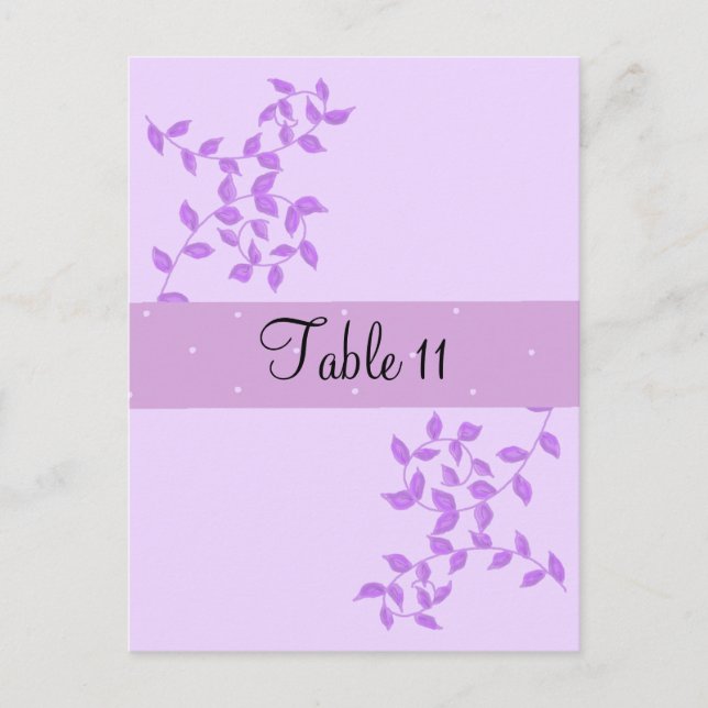 Postale Carte de table pour occasion spéciale Vignes Viole (Devant)