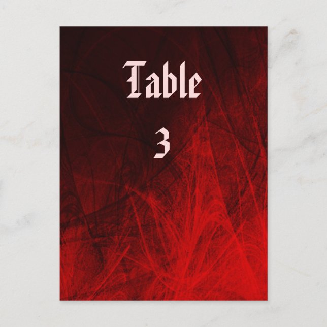 Postale Carte de table Rose gothique (Devant)