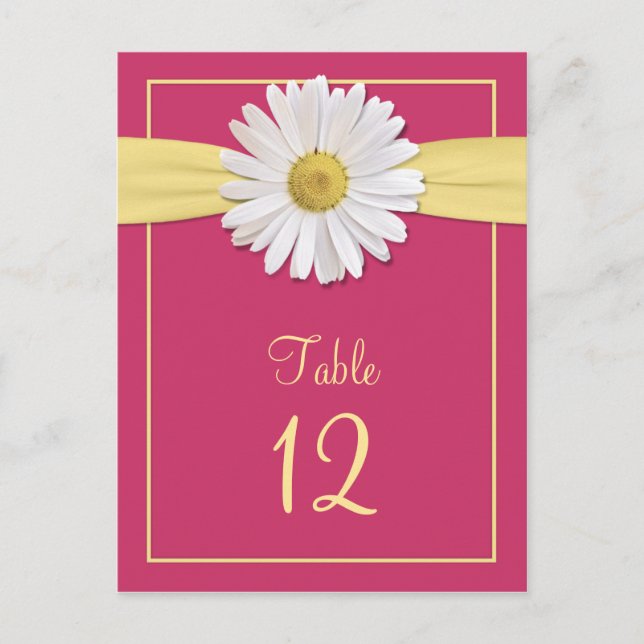 Postale Carte de table Watermelon rose Shasta Daisy (Devant)