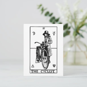 Postale Carte de Tarot Cycliste Illustration de Vélo Vinta