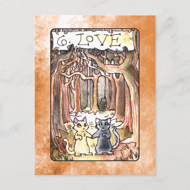 Postale Carte de tarot d'amour (Devant)