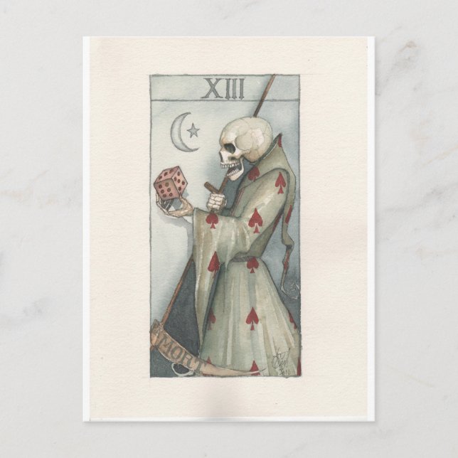 Postale carte de tarot de mort murphy dominic (Devant)