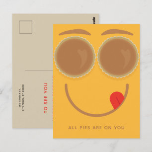 Postale Carte de Thanksgiving Pie Eyes
