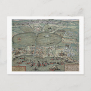 Postale Carte de Tunis, de 'Civitates Orbis Terrarum' par 