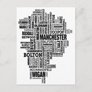 Postale Carte de type noir du Grand Manchester