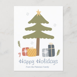 Postale Carte de vacances de Noël nordique personnalisée