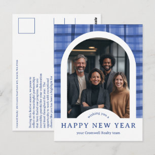 Postale Carte de vacances plaid d'entreprise personnalisée