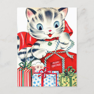 Postale Carte de vacances Retro Kitty vintage