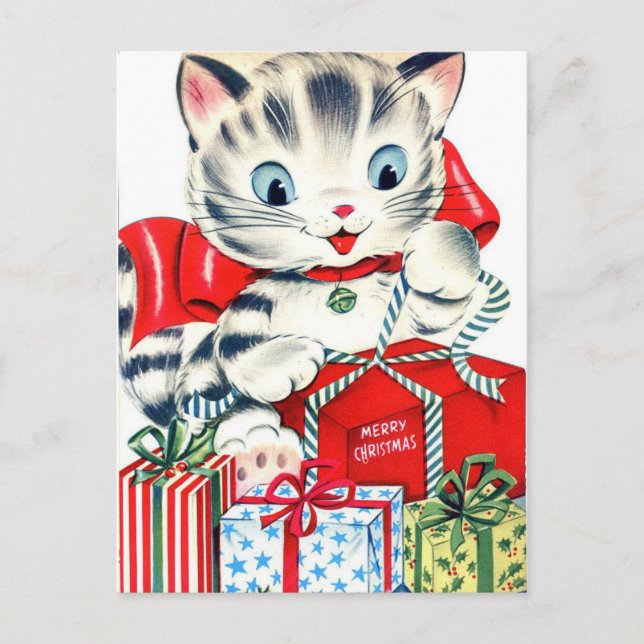Postale Carte de vacances Retro Kitty vintage (Devant)