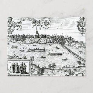 Postale Carte de Varsovie, de Civitates Orbis Terrarum par