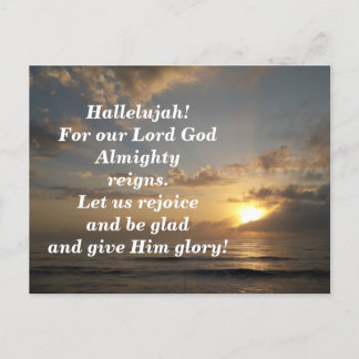 Postale Carte de verset biblique Apocalypse 19:6-7