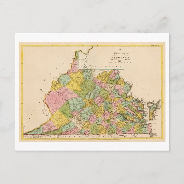 Postale Carte de Virginie 1815 (Devant)