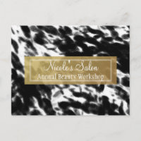 Carte de visite pour événement de salon chic noir 