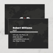 Carte de visite professionnelle pour pilote modern
