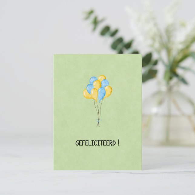 Postale Carte de voeux (10,8 cm x 14,2 cm) - Félicitations (Debout devant)