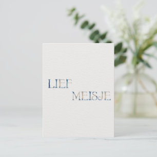 Postale Carte de voeux (10,8 cm x 14,2 cm) - Lief Meisje