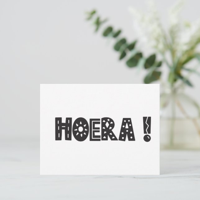 Postale Carte de voeux (10,8 x 14,2 cm) - Hoera (Debout devant)