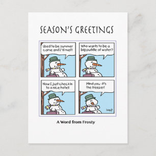 Postale Carte de voeux A Snowman Talks