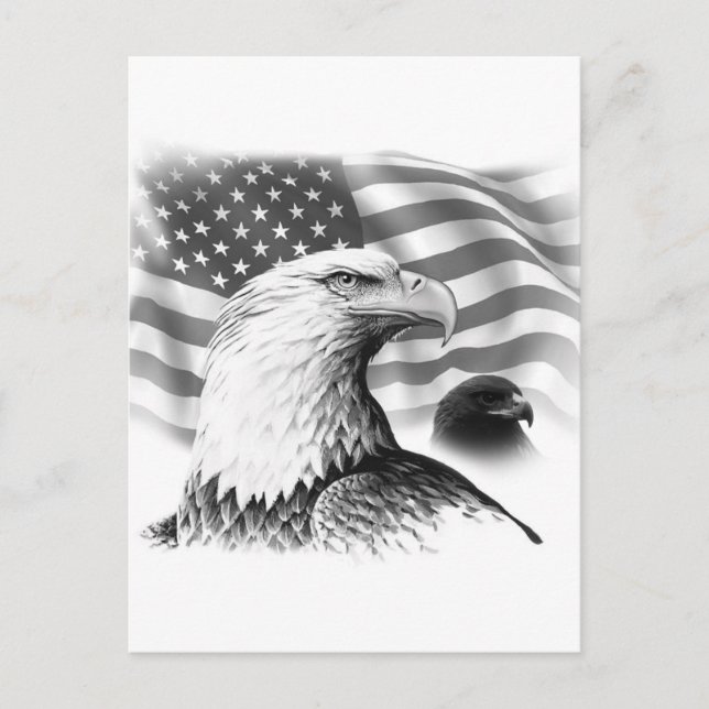 Postale Carte de voeux American Eagle (Devant)