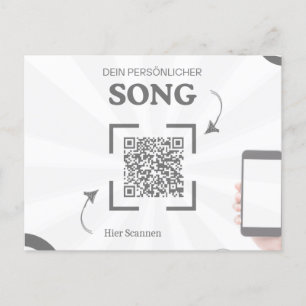 Postale Carte de voeux avec code QR pour une chanson
